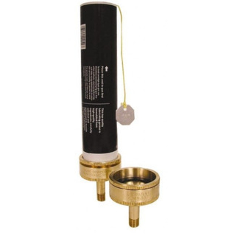 LDI Industries 1-3/4 Diam, 1/4 x 1/4-18 Thread, Central Lubrication System Grease Cartridge NPTF Thread, Adapter, Use with 3 oz. Cartridge GCA100 – 84903186