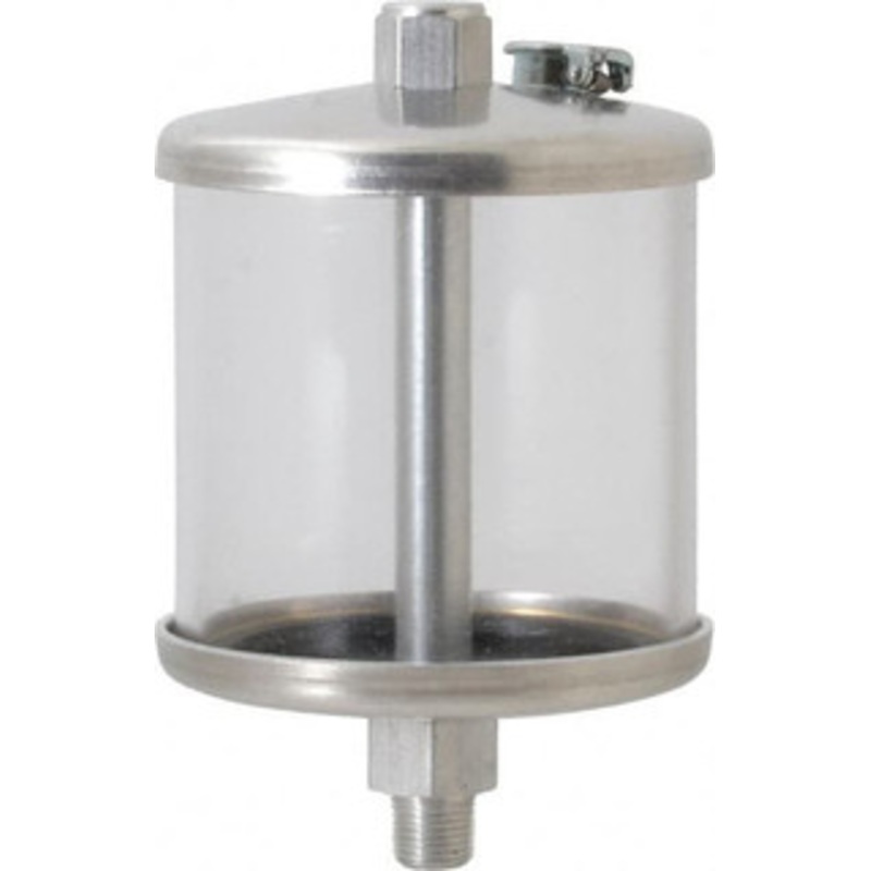 LDI Industries 1 Outlet, Polymer Bowl, 147.9 mL No Flow Control Oil Reservoir 1/8 NPTF Outlet, 2-1/2 Diam x 4-1/8 High, 60C Max R155-01 – 03239688