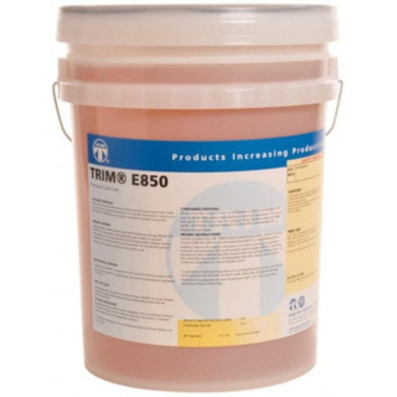 Master Fluid Solutions TRIM E850 5 Gal Pail Cutting & Grinding Fluid Water Soluble, For Use on Ferrous Metals, Nonferrous Metals, Stainless Steel, Steel E850/5 – 72761687