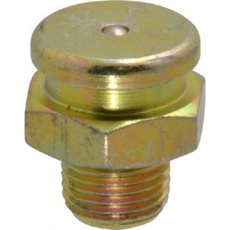 PROLUBE Straight Head Angle, 1/8-27 PTF Steel Button-Head Grease Fitting 5/8 Hex, 19mm Overall Height, 8.7mm Shank Length, Zinc Plated Finish GFT/BHC/1-8/27 – 71237770