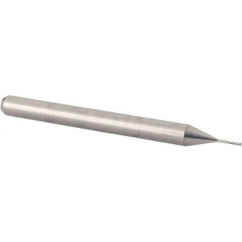 Accupro 1/64, 0.045 LOC, 1/8 Shank Diam, 1-1/2 OAL, 4 Flute, Solid Carbide Square End Mill Single End, Uncoated, Spiral Flute, 30 Helix, Centercutting, Right Hand Cut, Right Hand Flute, Series Miniature AP62776356 – 62776356