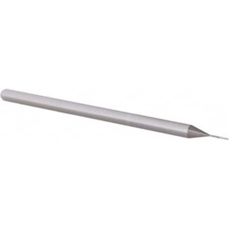 Accupro 1/64, 0.075 LOC, 1/8 Shank Diam, 2-1/2 OAL, 3 Flute, Solid Carbide Square End Mill Single End, Uncoated, Spiral Flute, 30 Helix, Centercutting, Right Hand Cut, Right Hand Flute, Series Miniature 6501086 – 62787643