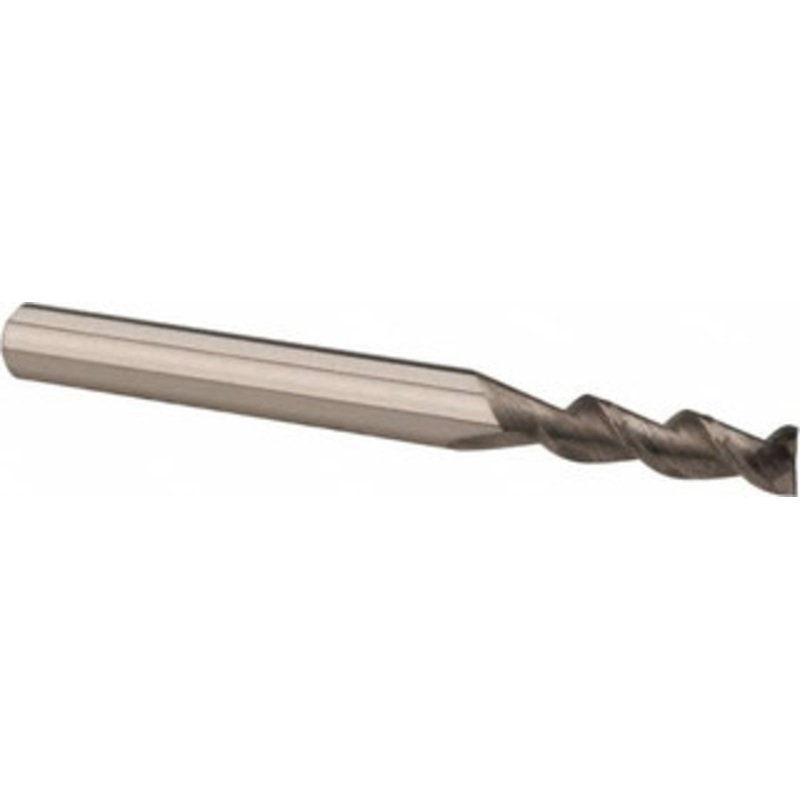 Accupro 1/8, 1 LOC, 1/8 Shank Diam, 2-1/2 OAL, 2 Flute, Solid Carbide Square End Mill Single End, Uncoated, Spiral Flute, 45 Helix, Centercutting, Right Hand Cut, Right Hand Flute 250-12516 – 70217930