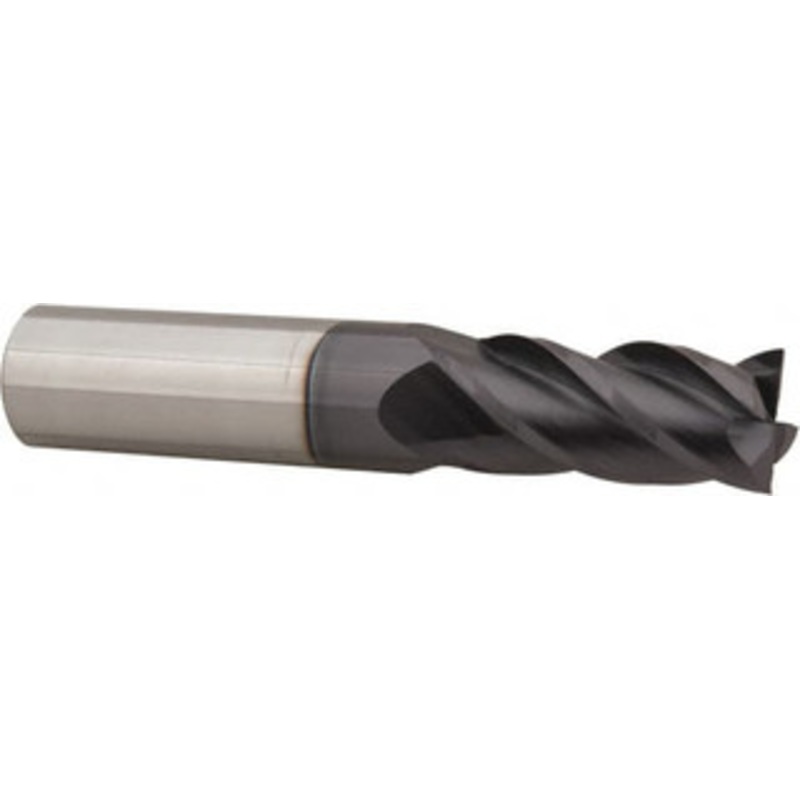 Accupro 11/16, 1-1/2 LOC, 3/4 Shank Diam, 4 OAL, 4 Flute, Solid Carbide Square End Mill Single End, AlTiN Finish, Spiral Flute, 40 Helix, Centercutting, Right Hand Cut, Right Hand Flute 12182651 – 01982925