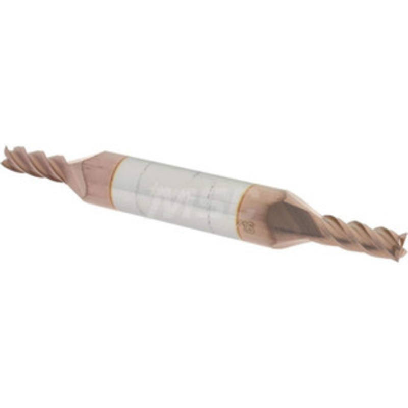 Accupro 3/16, 1/2 LOC, 3/8 Shank Diam, 3 OAL, 4 Flute, Solid Carbide Square End Mill Double End, TiCN Finish, Spiral Flute, 40 Helix, Centercutting, Right Hand Cut, Right Hand Flute 12185120 – 07763626