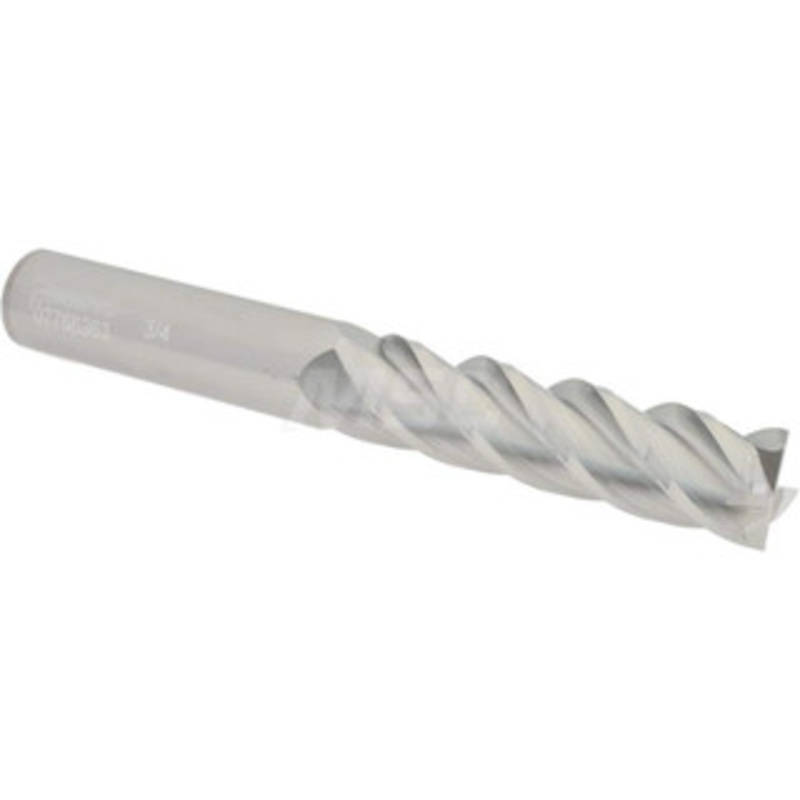 Accupro 3/4, 3 LOC, 3/4 Shank Diam, 6 OAL, 4 Flute, Solid Carbide Square End Mill Single End, Uncoated, Spiral Flute, 40 Helix, Centercutting, Right Hand Cut, Right Hand Flute 12183363 – 07766363