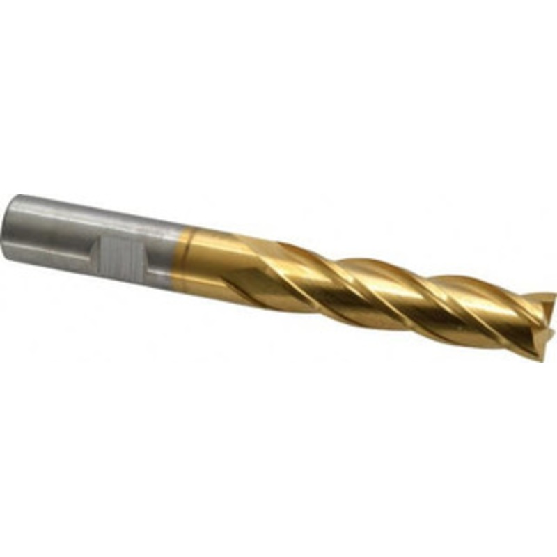 Cleveland 1/2, 2 LOC, 1/2 Shank Diam, 4 OAL, 4 Flute, Cobalt Square End Mill Single End, TiN Finish, Spiral Flute, 30 Helix, Centercutting, Right Hand Cut, Right Hand Flute, Series HGC-4C C32663 – 87438776