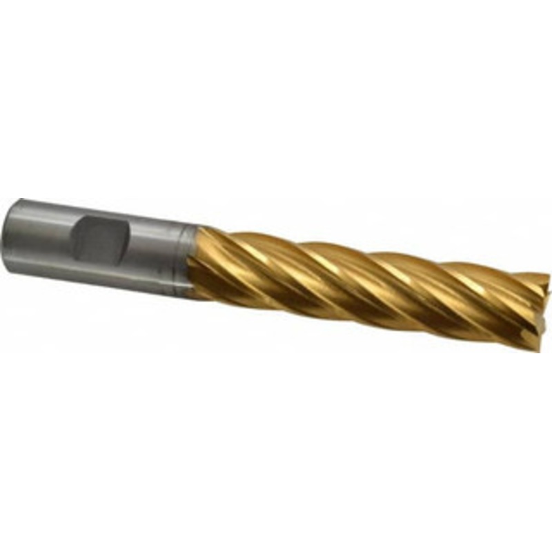 Cleveland 3/4, 3 LOC, 3/4 Shank Diam, 5-1/4 OAL, 6 Flute, Cobalt Square End Mill Single End, TiN Finish, Spiral Flute, 30 Helix, Centercutting, Right Hand Cut, Right Hand Flute, Series HGC-4C C32666 – 87438834
