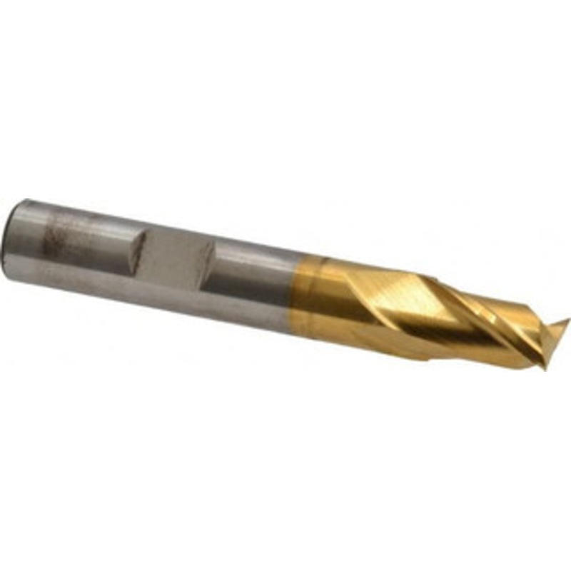 Cleveland 3/8, 9/16 LOC, 3/8 Shank Diam, 2-1/2 OAL, 2 Flute, Cobalt Square End Mill Single End, TiN Finish, Spiral Flute, 30 Helix, Centercutting, Right Hand Cut, Right Hand Flute, Series HGC-2 C32513 – 87376919