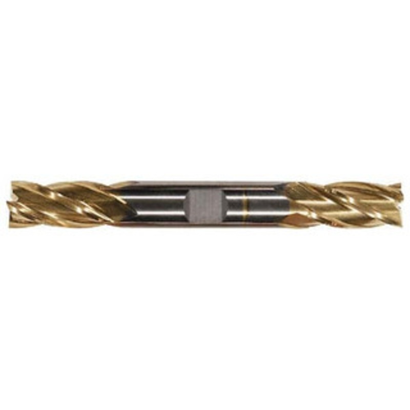 Hertel 1/8, 3/16 LOC, 3/8 Shank Diam, 2-3/4 OAL, 4 Flute, High Speed Steel Square End Mill Double End, TiN Finish, Spiral Flute, 30 Helix, Right Hand Cut, Right Hand Flute E899921316 – 87617783