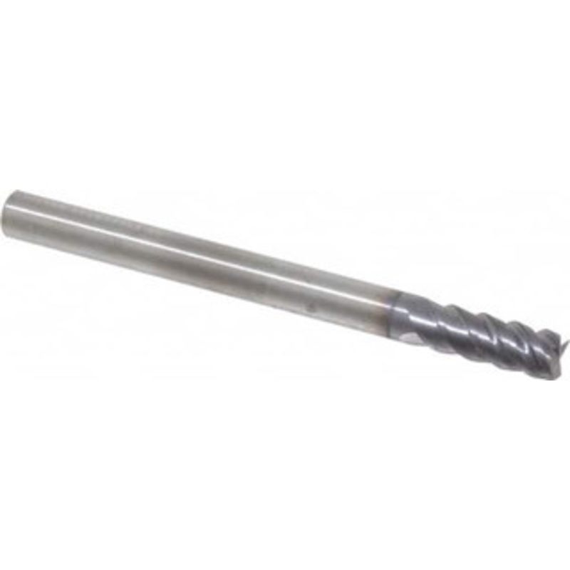 Kennametal 1/4, 5/8 LOC, 1/4 Shank Diam, 3 OAL, 4 Flute, Solid Carbide Square End Mill Single End, AlTiN Finish, Spiral Flute, 50 Helix, Centercutting, Right Hand Cut, Right Hand Flute, Series HPRDM 1925148 – 81224735