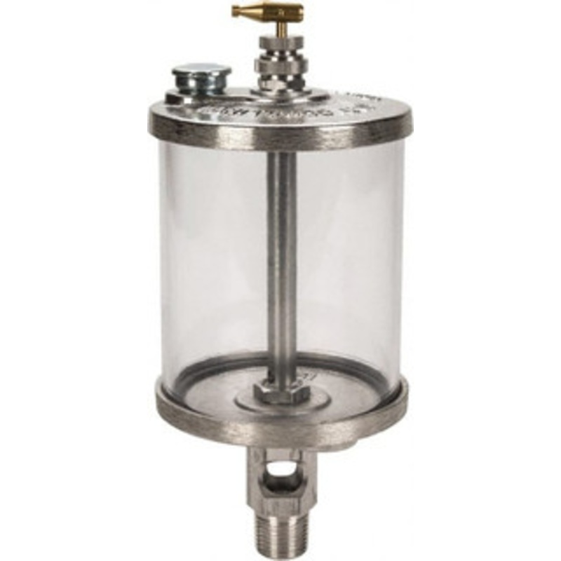 LDI Industries 1 Outlet, Polymer Bowl, 0.47 L Manual-Adjustable Oil Reservoir 1/2 NPTF Outlet, 3-1/2 Diam x 9-1/8 High, 71.11C Max RDF109-04 – 03240025