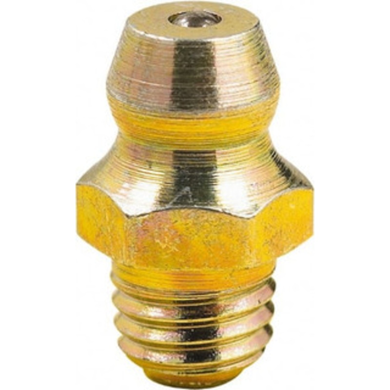 LuMax 0 Head Angle, M6x1 Metric Steel Taper Thread Grease Fitting Zinc Plated Finish LX-3301-10 – 48925804