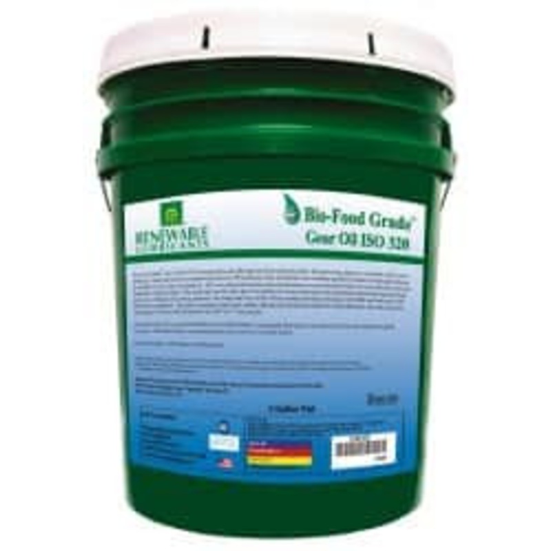 Renewable Lubricants 5 Gal Pail, Mineral Gear Oil 24F to 518F, 252 St Viscosity at 40C, 34 St Viscosity at 100C, ISO 320 87264 – 62680681