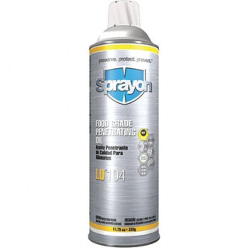 Sprayon 20 oz Aerosol Spray Lubricant Clear, -40F to 475F, Food Grade S00104000 – 53711180