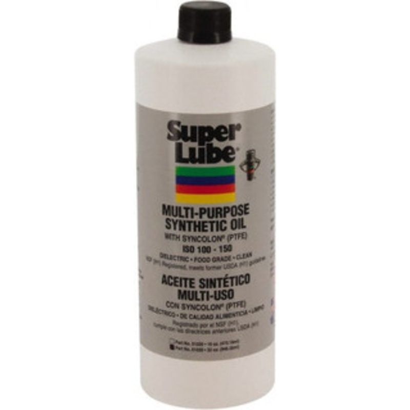 Synco Chemical Super Lube 1 Qt Bottle Synthetic Multi-Purpose Machine Oil ISO 150, SAE 85W, -45 to 450F, Food Grade 51030 – 05887518