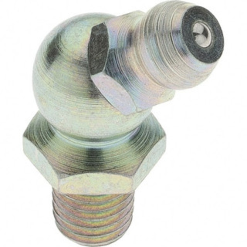 Value Collection 45 Head Angle, 1/4-28 Taper Thread Grease Fitting Zinc Plated Finish BDNA-7580 – 61862223