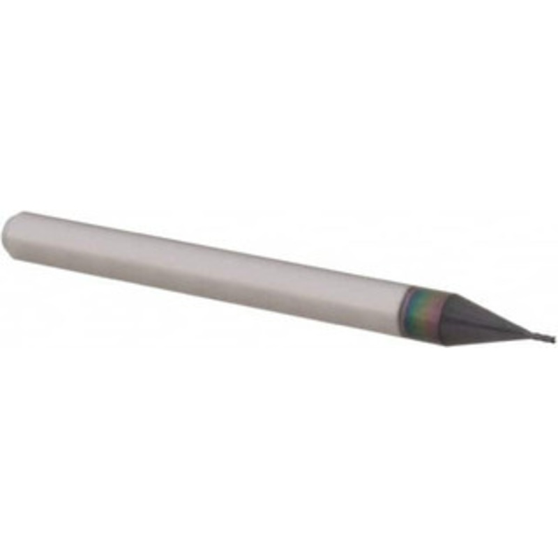 Accupro 0.02, 0.06 LOC, 1/8 Shank Diam, 1-1/2 OAL, 4 Flute, Solid Carbide Square End Mill Single End, AlTiN Finish, Spiral Flute, 30 Helix, Centercutting, Series Miniature 6501888 – 78958295