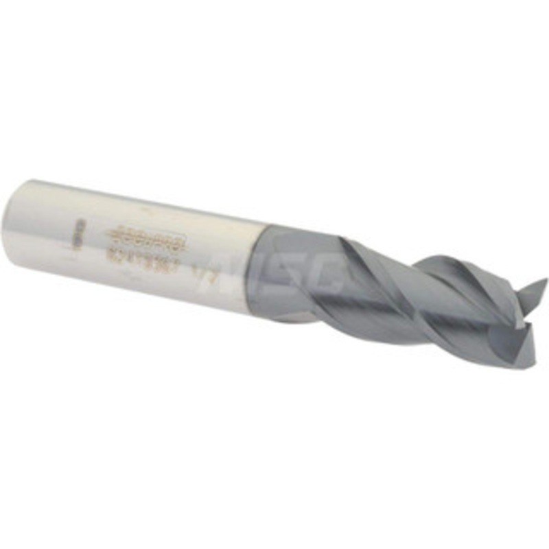 Accupro 1/2, 1 LOC, 1/2 Shank Diam, 3 OAL, 3 Flute, Solid Carbide Square End Mill Single End, AlTiN Finish, Spiral Flute, 40 Helix, Centercutting, Right Hand Cut, Right Hand Flute 12182079 – 82419367