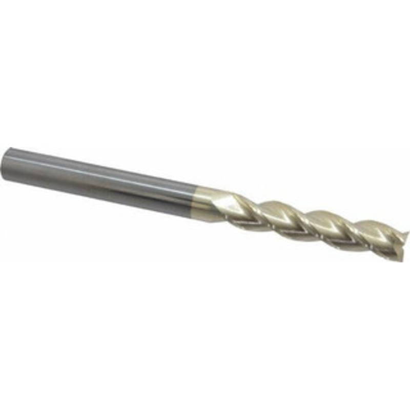 Accupro 1/2, 2-1/2 LOC, 1/2 Shank Diam, 6 OAL, 3 Flute, Solid Carbide Square End Mill Single End, ZrN Finish, Spiral Flute, 37 Helix, Centercutting, Right Hand Cut, Right Hand Flute 35050040C5 – 65250235