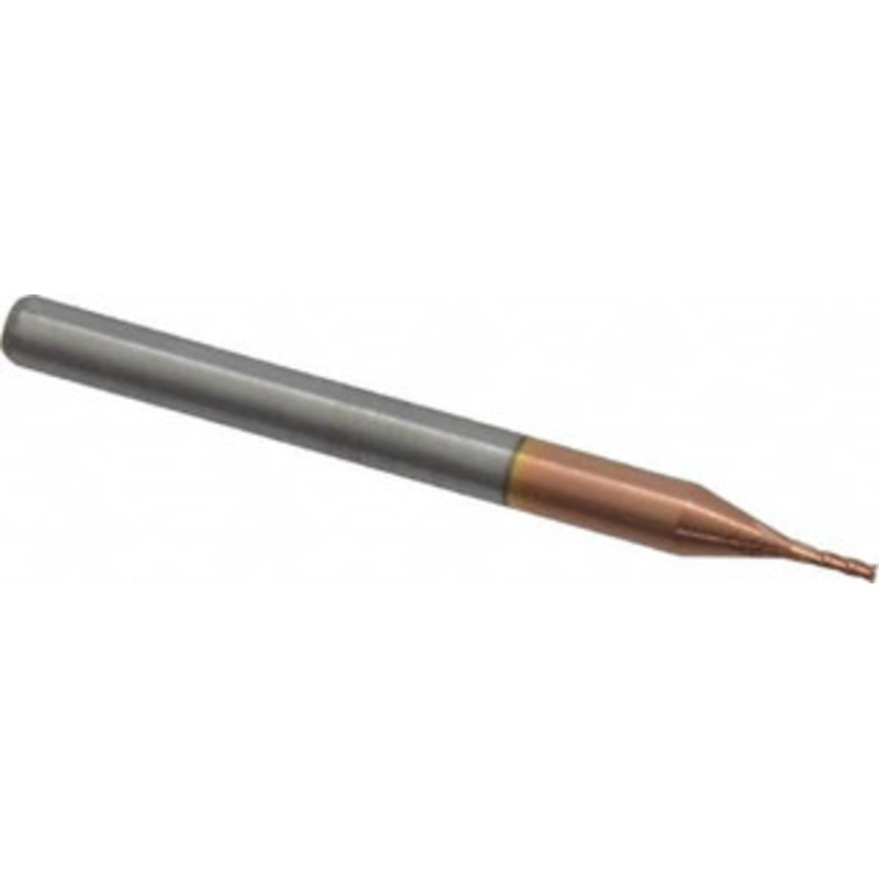 Accupro 1/32, 3/32 LOC, 1/8 Shank Diam, 1-1/2 OAL, 4 Flute, Solid Carbide Square End Mill Single End, TiCN Finish, Spiral Flute, 30 Helix, Centercutting, Right Hand Cut, Right Hand Flute 12182320 – 07771157