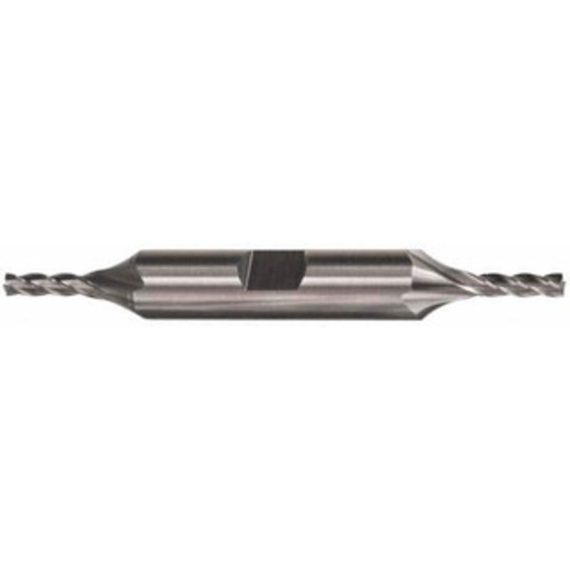 Cleveland 1, 1-7/8 LOC, 1 Shank Diam, 6-3/8 OAL, 4 Flute, Cobalt Square End Mill Double End, Uncoated, Spiral Flute, 30 Helix, Centercutting, Right Hand Cut, Right Hand Flute, Series HDC-4C C52188 – 87422093