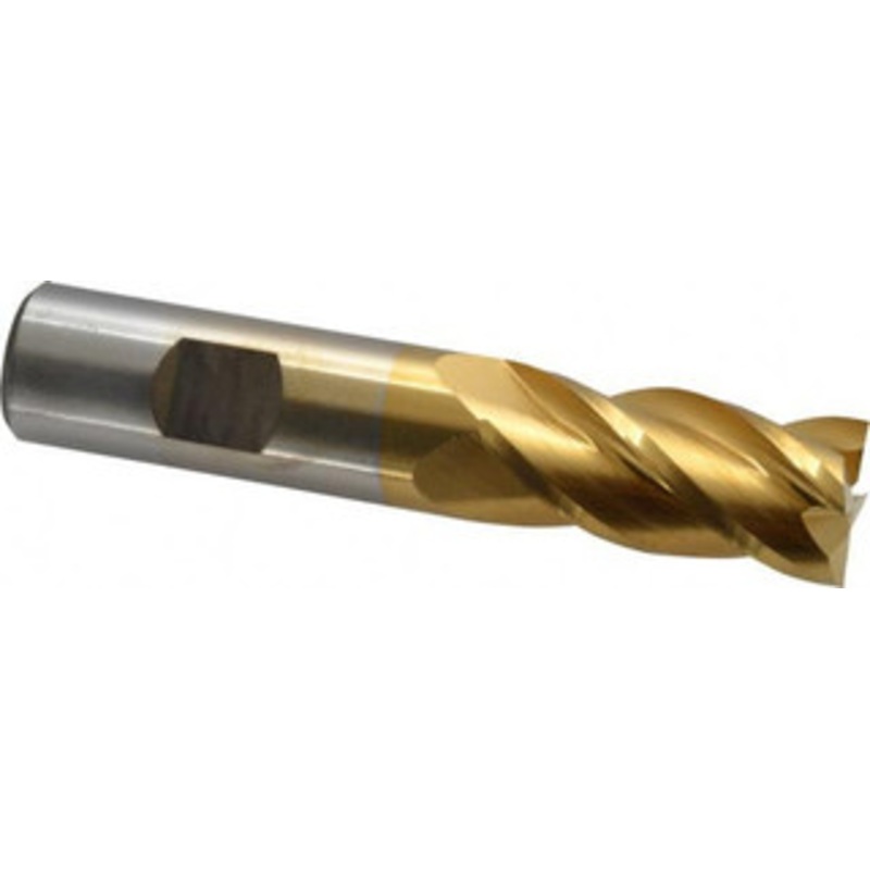 Cleveland 3/4, 1-5/8 LOC, 3/4 Shank Diam, 3-7/8 OAL, 4 Flute, Powdered Metal Square End Mill Single End, TiN Finish, Spiral Flute, 37 Helix, Centercutting, Right Hand Cut, Right Hand Flute, Series PM-4 C31976 – 87434932
