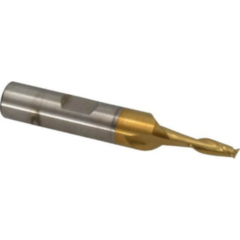 Cleveland 5/32, 7/16 LOC, 3/8 Shank Diam, 2-3/8 OAL, 2 Flute, Cobalt Square End Mill Single End, TiN Finish, Spiral Flute, 30 Helix, Centercutting, Right Hand Cut, Right Hand Flute, Series HGC-2 C32499 – 87376638