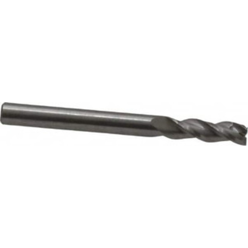 Kennametal 3/16, 9/16 LOC, 3/16 Shank Diam, 2 OAL, 3 Flute, Solid Carbide Square End Mill Single End, Uncoated, Spiral Flute, 35 Helix, Centercutting, Right Hand Cut, Right Hand Flute, Series AADE 5059209 – 85185882