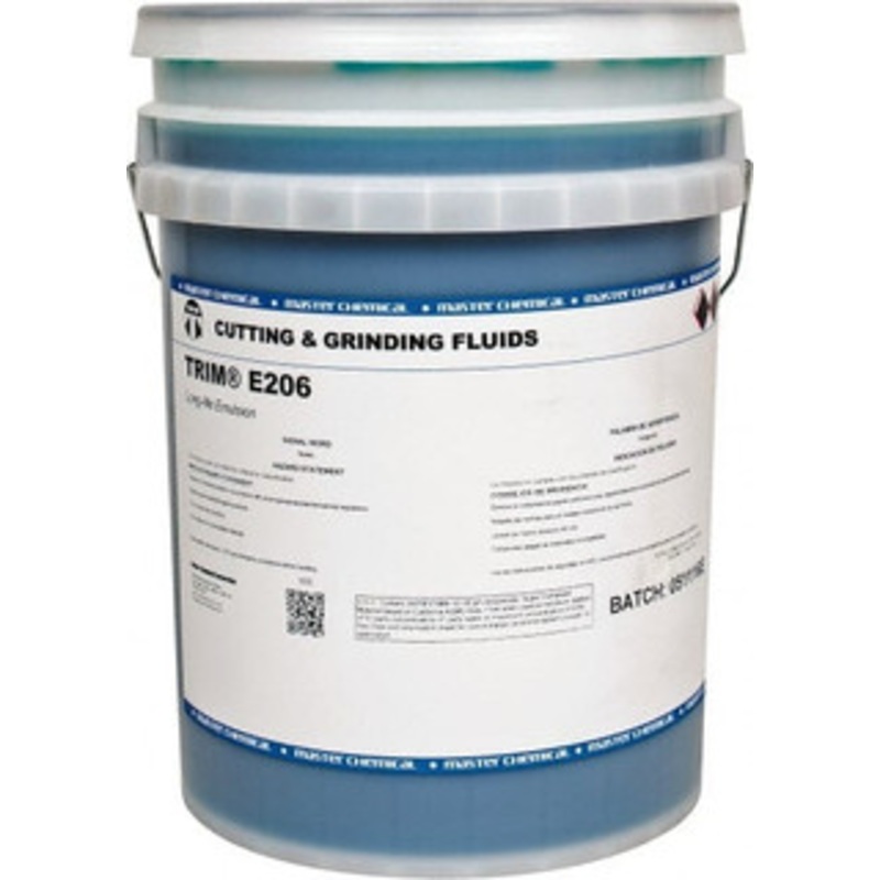 Master Fluid Solutions TRIM E206 5 Gal Pail Cutting & Grinding Fluid Water Soluble, For Use on Ferrous Metals & Nonferrous Metals E206N/5 – 01790799