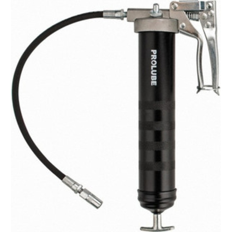 PROLUBE 7,500 Max psi, Flexible Pistol Grease Gun 14 oz (Cartridge) Capacity, 1/8 Thread Outlet, 40 Strokes per oz, Bulk, Cartridge, Filler Pump & Suction Fill, Includes 4 Jaw Coupler G70F-HP18/N – 45433315