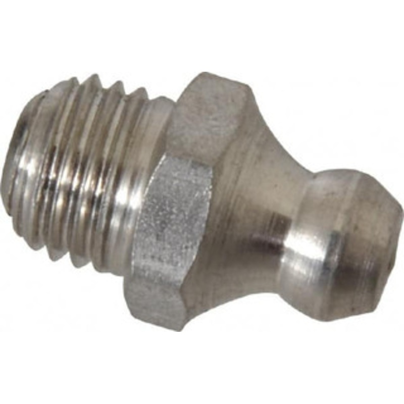 PROLUBE Straight Head Angle, M8x1.0 Metric Stainless Steel Standard Grease Fitting 9mm Hex GFT/SS/8/1-ST10 – 62088216
