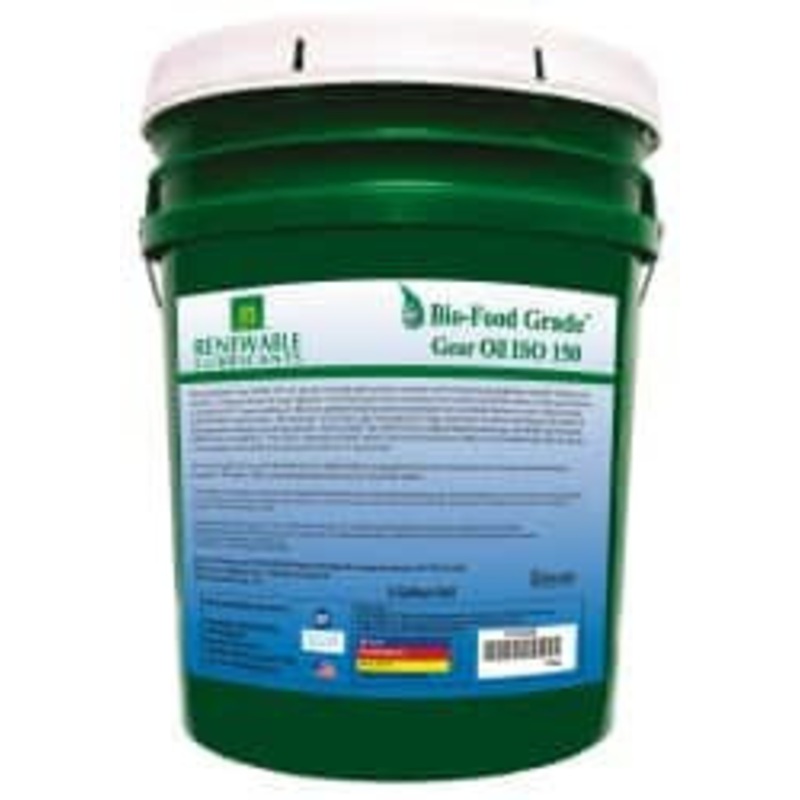 Renewable Lubricants 5 Gal Pail, Mineral Gear Oil 6F to 250F, 131 St Viscosity at 40C, 20 St Viscosity at 100C, ISO 150 87244 – 62680657