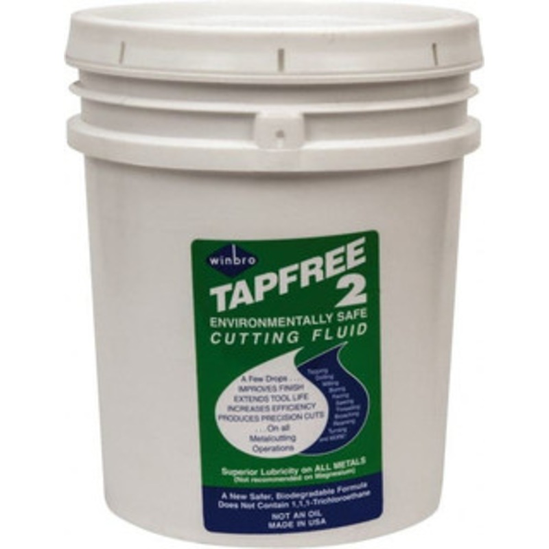 Winbro Tapfree 2 5 Gal Pail Cutting & Tapping Fluid Water Soluble, For Use on Iron, Stainless Steel, Steel 20205 – 00277103