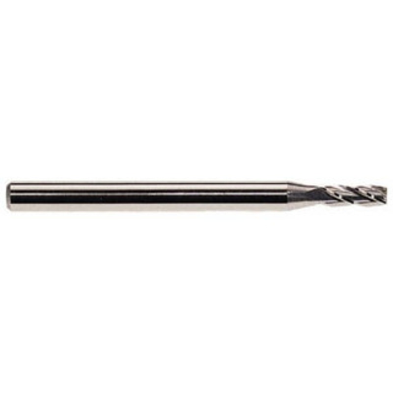 Accupro 0.02, 0.06 LOC, 1/8 Shank Diam, 1-1/2 OAL, 2 Flute, Solid Carbide Square End Mill Single End, Uncoated, Spiral Flute, 30 Helix, Centercutting, Series Miniature 6500674 – 64536543