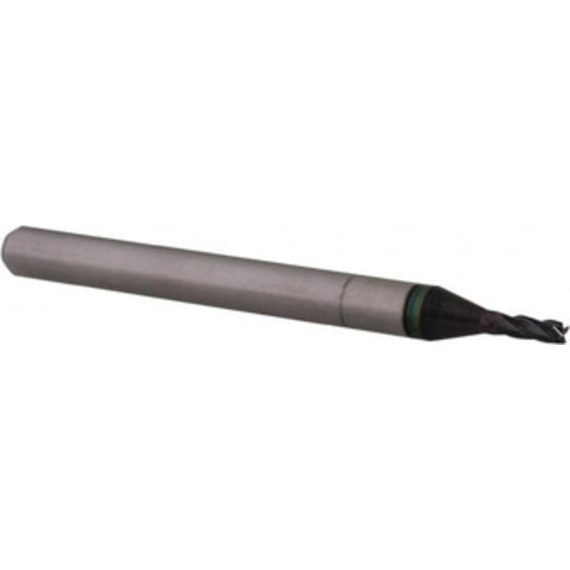 Accupro 0.053, 0.159 LOC, 1/8 Shank Diam, 1-1/2 OAL, 4 Flute, Solid Carbide Square End Mill Single End, AlTiN Finish, Spiral Flute, 30 Helix, Centercutting, Right Hand Cut, Right Hand Flute, Series Miniature 6501962 – 62777479