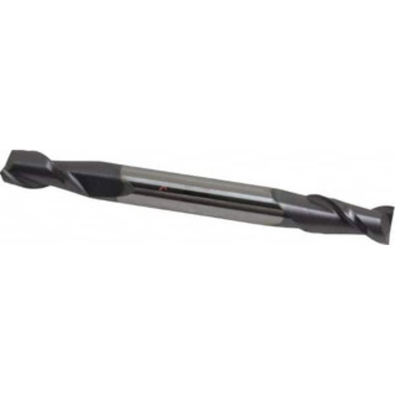 Accupro 1/4, 1/2 LOC, 1/4 Shank Diam, 2-1/2 OAL, 2 Flute, Solid Carbide Square End Mill Double End, AlTiN Finish, Spiral Flute, 40 Helix, Centercutting, Right Hand Cut, Right Hand Flute 12185097 – 09390493