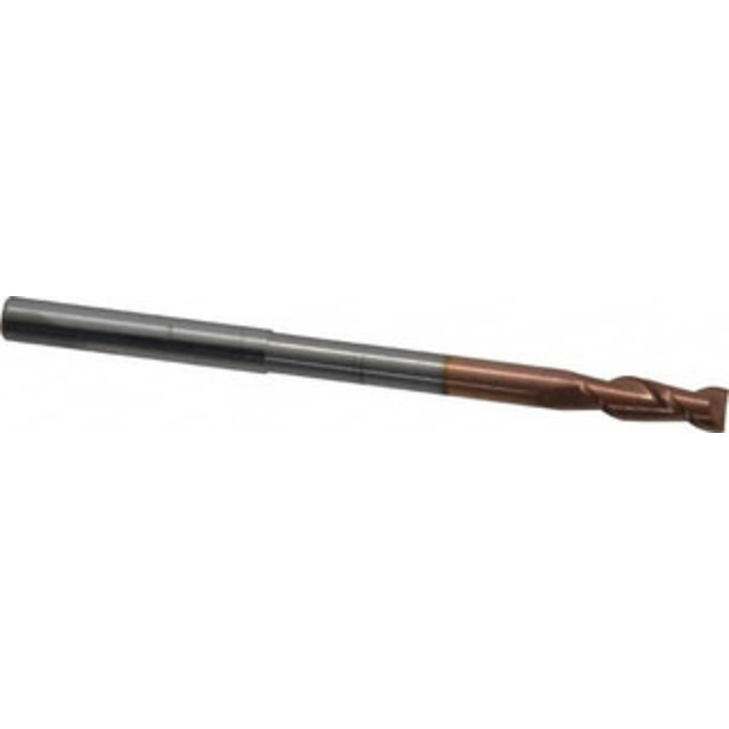Accupro 1/4, 3/4 LOC, 1/4 Shank Diam, 4 OAL, 2 Flute, Solid Carbide Square End Mill Single End, TiCN Finish, Spiral Flute, 40 Helix, Centercutting, Right Hand Cut, Right Hand Flute 12181204 – 76490069