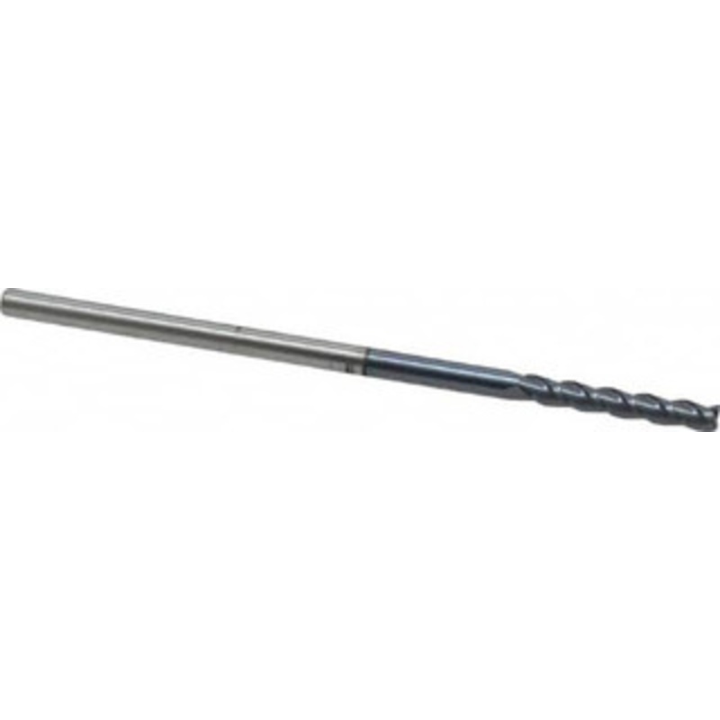 Accupro 1/8, 3/4 LOC, 1/8 Shank Diam, 3 OAL, 3 Flute, Solid Carbide Square End Mill Single End, AlTiN Finish, Spiral Flute, 40 Helix, Centercutting, Right Hand Cut, Right Hand Flute 12182273 – 76488824