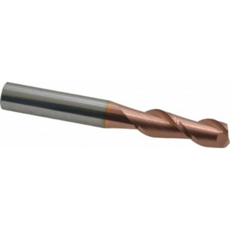 Accupro 3/8, 1-1/8 LOC, 3/8 Shank Diam, 3 OAL, 2 Flute, Solid Carbide Square End Mill Single End, TiCN Finish, Spiral Flute, 40 Helix, Centercutting, Right Hand Cut, Right Hand Flute 12181726 – 07770746