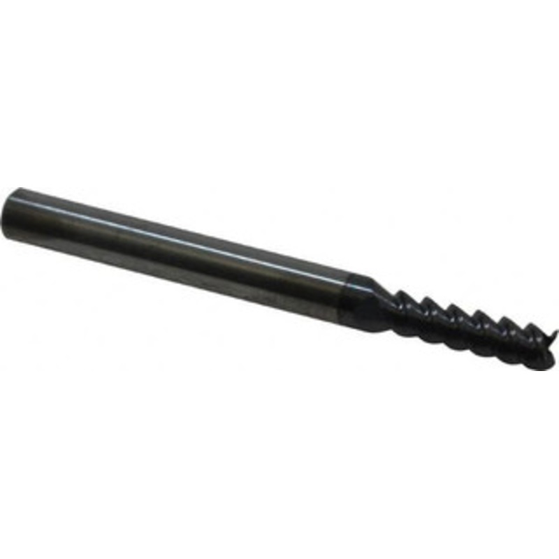 Accupro 5/32, 9/16 LOC, 3/16 Shank Diam, 2 OAL, 3 Flute, Solid Carbide Square End Mill Single End, AlTiN Finish, Spiral Flute, 60 Helix, Centercutting, Right Hand Cut, Right Hand Flute 3601562C11 – 00592550