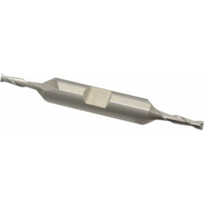 Cleveland 1/8, 3/8 LOC, 3/8 Shank Diam, 3-1/16 OAL, 2 Flute, High Speed Steel Square End Mill Double End, Uncoated, Spiral Flute, 30 Helix, Centercutting, Right Hand Cut, Right Hand Flute, Series HD-2 C42051 – 87390035