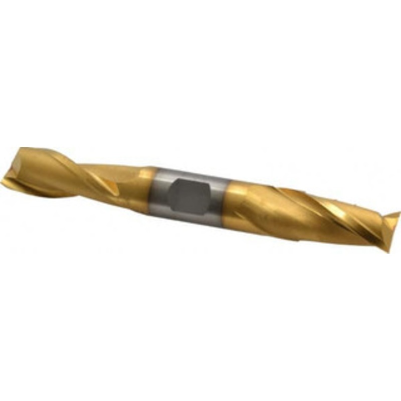 Cleveland 5/8, 1-1/8 LOC, 5/8 Shank Diam, 5 OAL, 2 Flute, Cobalt Square End Mill Double End, TiN Finish, Spiral Flute, 30 Helix, Centercutting, Right Hand Cut, Right Hand Flute, Series HDC-2 C32873 – 87426722