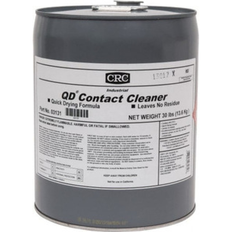 CRC 5 Gallon Pail Contact Cleaner 0F Flash Point, 22,600 Volt Dielectric Strength, Flammable, Food Grade, Plastic Safe 1003408 – 02983039