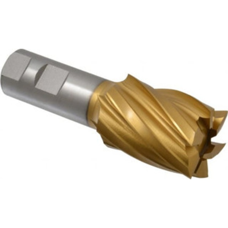Hertel 1-1/2, 2 LOC, 1 Shank Diam, 4-1/2 OAL, 6 Flute, High Speed Steel Square End Mill Single End, TiN Finish, Spiral Flute, 30 Helix, Right Hand Cut, Right Hand Flute E8032902 – 02499481