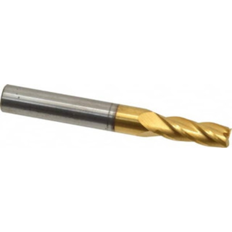 Hertel 17/64, 3/4 LOC, 5/16 Shank Diam, 2-1/2 OAL, 4 Flute, Solid Carbide Square End Mill Single End, TiN Finish, Spiral Flute, 30 Helix, Centercutting, Right Hand Cut, Right Hand Flute 750747 – 88249933