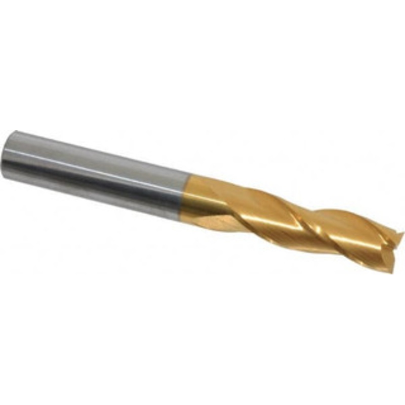 Hertel 3/8, 1-1/8 LOC, 3/8 Shank Diam, 3 OAL, 3 Flute, Solid Carbide Square End Mill Single End, TiN Finish, 30 Helix, Centercutting, Right Hand Cut 750617 – 89311948
