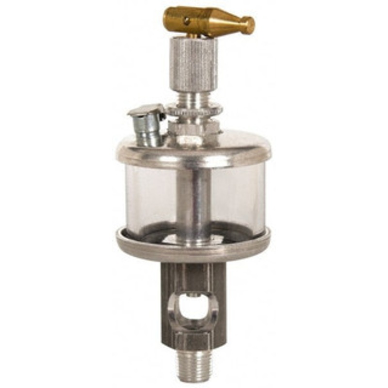 LDI Industries 1 Outlet, Glass Bowl, 266.2 mL Manual-Adjustable Oil Reservoir 3/8 NPTF Outlet, 3 Diam x 7.62 High, 121.11C Max RDF107-13 – 03240116