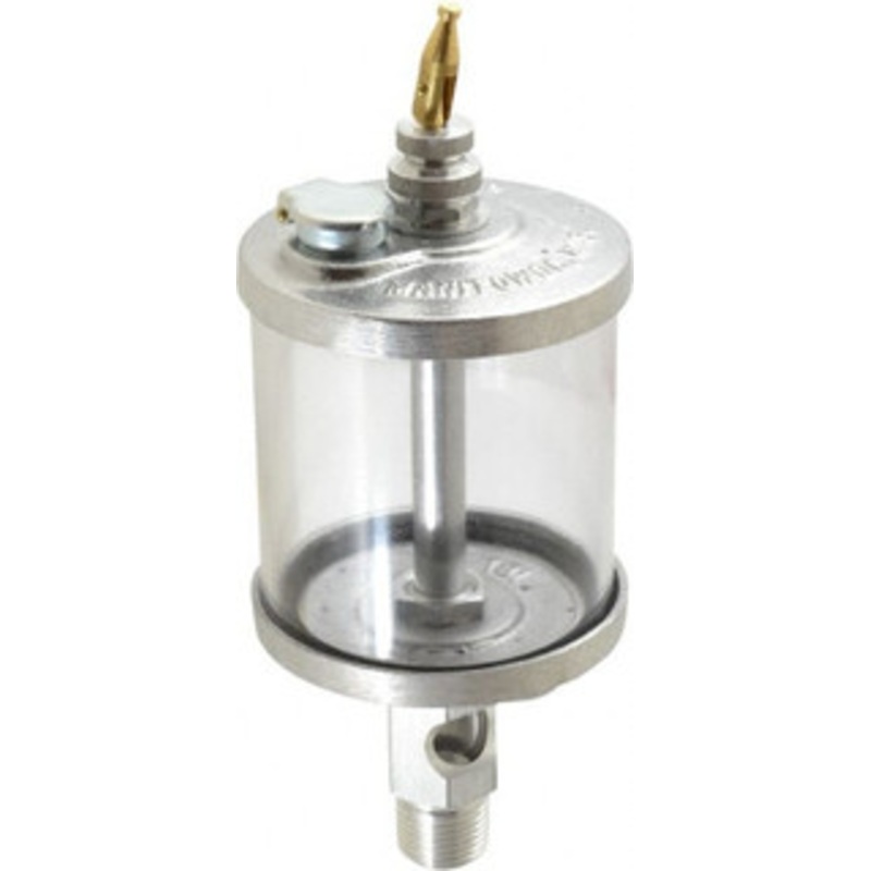 LDI Industries 1 Outlet, Polymer Bowl, 266.2 mL Manual-Adjustable Oil Reservoir 1/2 NPTF Outlet, 3 Diam x 7-13/16 High, 71.11C Max RDF107-04 – 03239985