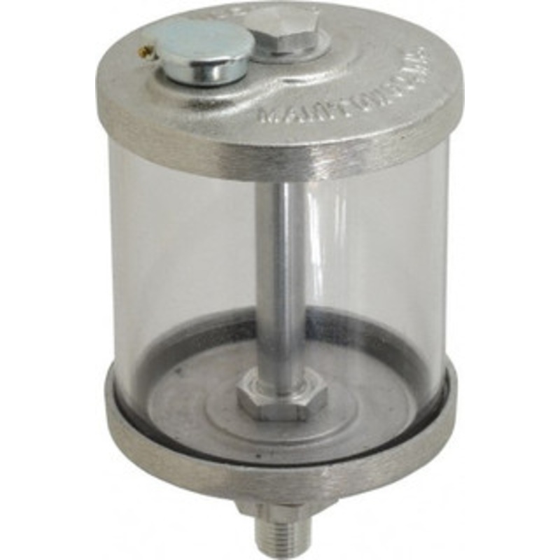 LDI Industries 1 Outlet, Polymer Bowl, 266.2 mL No Flow Control Oil Reservoir 1/4 NPTF Outlet, 3 Diam x 5-1/2 High, 60C Max R108-02 – 03239738